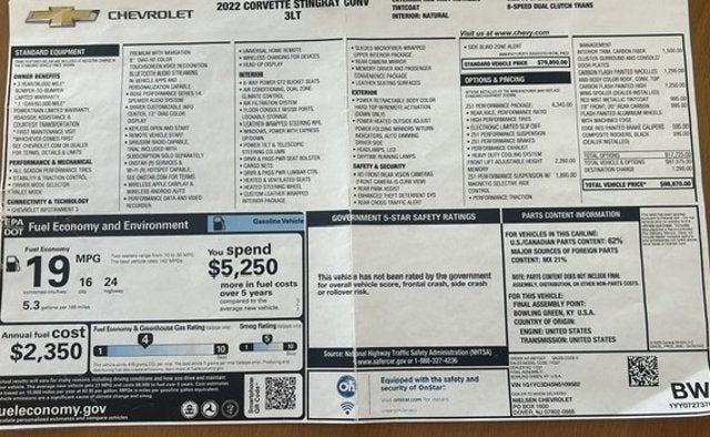 2022 Chevrolet Corvette 3LT