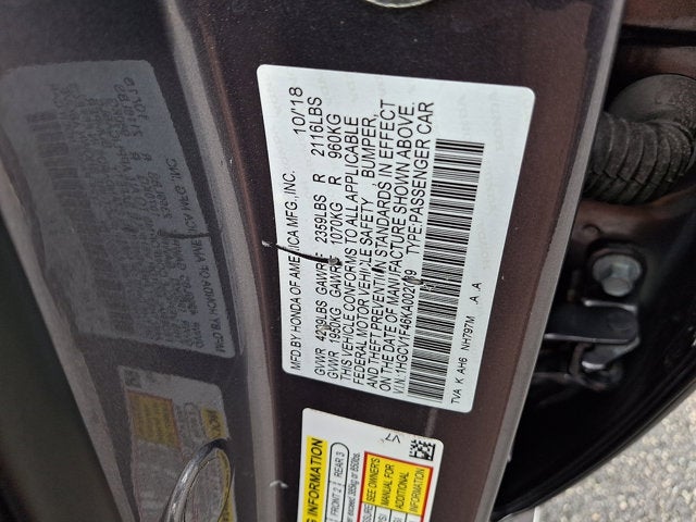 2019 Honda Accord Sedan EX 1.5T