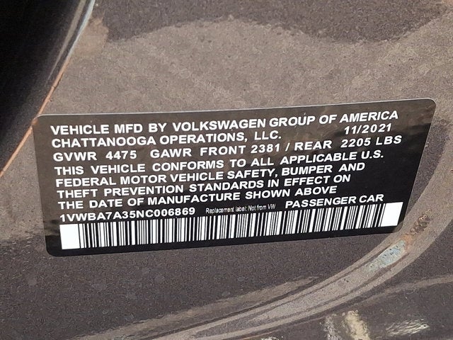 2022 Volkswagen Passat 2.0T Limited Edition