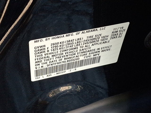 2020 Honda Pilot Black Edition