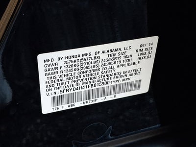 2015 Acura MDX Tech Pkg