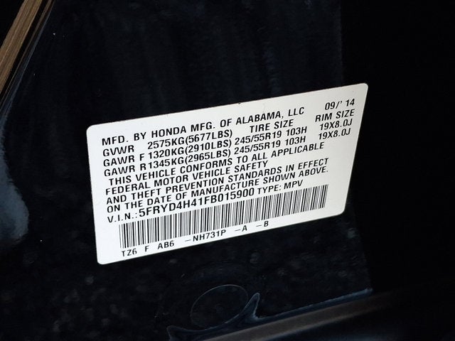 2015 Acura MDX Tech Pkg