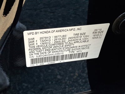 2019 Acura MDX Standard