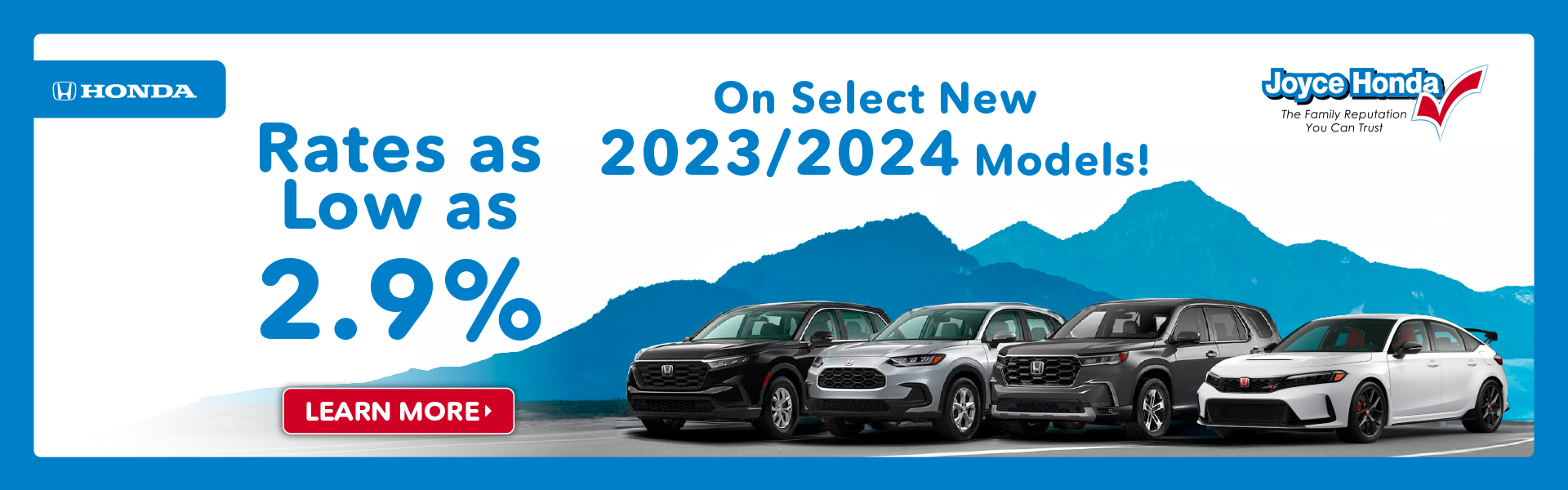 Rates as low as 2.9%