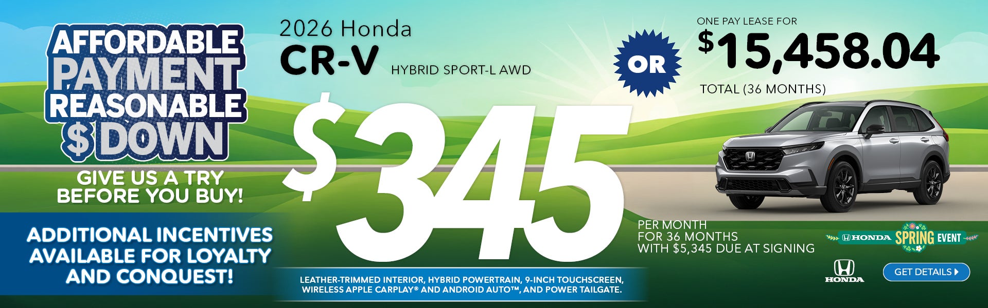 2026 Honda CR-V Hybrid Sport-L AWD