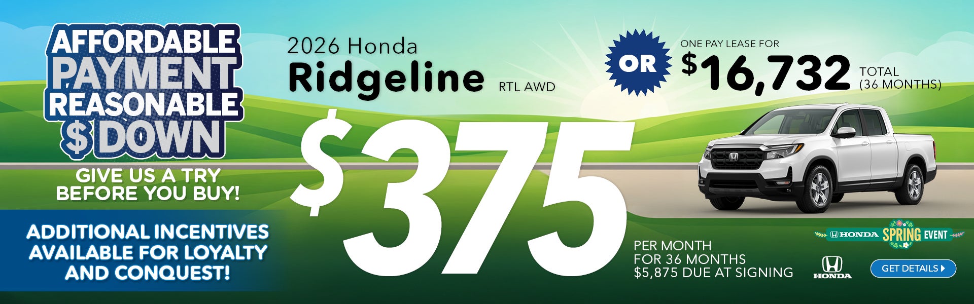 2026 Honda Ridgeline RTL AWD