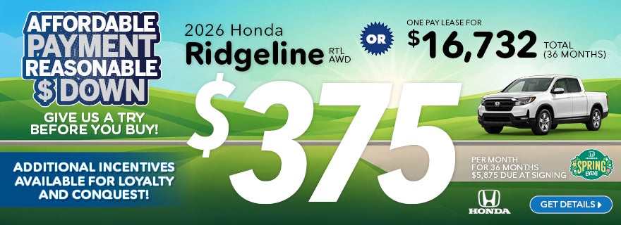 2026 Honda Ridgeline RTL AWD