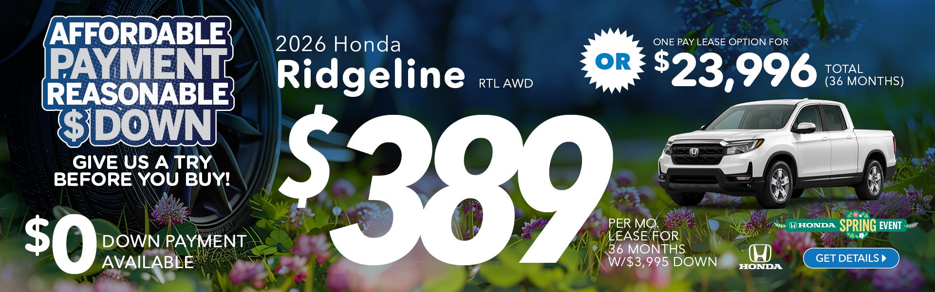 2026 Honda Ridgeline RTL AWD