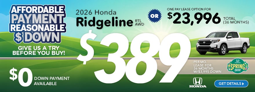 2026 Honda Ridgeline RTL AWD